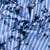 Tissu Coton légèrement extensible rayé et Fleurs noires sur fond Bleu ciel