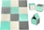 Tapis D'éveil, Tapis Puzzle Bébé 120*90 - Tapis de Jeu - 12 Pièces + Bords