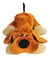 Grand chien en peluche allongé 110cm marron - Velinda