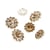 Bouton strass jaune ocre