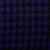 Tissu Polyester satiné Big pied de poule Bleu roi sur fond Noir