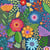 Lot de 4 serviettes en papier découpage collage 33 cm FLEURI MULTICOLORE F 114
