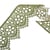 Bobine 13,7m guipure fleurs 42mm Vert