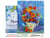 Peinture par Numéro Figured'Art avec Cadre - Bouquet orange et violet - Kit de Loisir Créatif DIY Numéro d'Art - 40x50cm toile tendue sur châssis