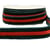 Bobine 15m Velours stripes polyester Vert et rouge