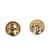 Lot de 6 boutons métal ancre or