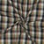 Tissu Voile de Coton fil teint imprimé carreaux sur fond Ecru