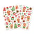 Gommettes de Noël Famille pain d'épices 0,6 à 9 cm 93 pièces