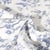 Tissu Coton imprimé Inspiration Jouy bird  bleu sur fond Blanc cassé - Au mètre