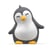 Veilleuse rechargeable souple pingouin blanc et gris