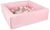 Piscine à balles carrée avec 200 balles – rose clair/blanc, transparent, rose clair, gris - Velinda