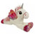 Peluche géante : licorne couchée blanche avec ailes 88 cm - animal fantastique