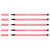 Lot de 5 feutres de dessin pointe ogive moyenne 1 mm - STABILO - Rouge fluo - PEN 68