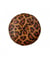 Carte de 2 boutons Recyclé cuir à queue 18mm motif léopard - Union Knopf Marron