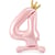 Ballon Debout - Chiffre 4 Rose