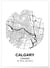 Poster Carte Calgary | A3 : 29,7x42cm