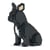 Chien Bouledogue Français assis noir Taille standard | JEKCA | 14 ans et +