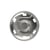 4 boutons pressions à coudre 16mm argent