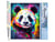 Peinture par Numéro Figured'Art - Panda Coloré Abstrait - Kit de Loisir Créatif DIY Numéro d'Art Complet - 40x50cm sans châssis en bois
