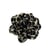 Broche fleur motif panthère gris clair