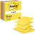 Lot de 6 blocs de Post-it Z-Notes - Papier recyclé - R330-1B - Jaune pastel - 76 x 76 mm