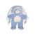 Peluche Lapin Doudou Nœud Bleu jean - 28 cm