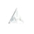 Lot de 3 écussons thermocollants mouche triangle brodé blanc 2x2cm