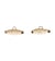 Lot de 6 boutons buchette simili cuir 48mm ivoire