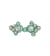 Brandebourg textile strass 75mm vert clair
