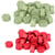 Perles de cire hexagonales - Vert clair + Rouge