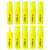 Lot de 10 surligneurs pointe biseautée 1-5mm - DELI - Jaune