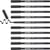 Lot de 10 feutres calligraphie permanents pointe biseautée 3,5 mm - EDDING - Noir
