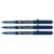 Lot de 3 Stylos roller V Ball VB5 Pilot - Encre liquide pointe métal fine - Bleu