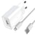 Jaym Pack Chargeur Secteur USB-A 2.4A avec Câble USB-A vers Lightning 1.5m Blanc