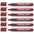 Lot de 6 Marqueurs permanents 1-5 mm - EDDING - Marron - Pointe biseautée