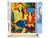 Peinture par Numéro Figured'Art - Femmes et Chat bleu - Kit de Loisir Créatif DIY Numéro d'Art Complet - 40x50cm toile roulée + châssis en bois à monter