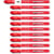 Lot de 10 rollers STABILO WORKER Colorful encre liquide 0,5 mm rouge