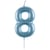 Bougie Chiffre 8 - Bleu Ciel