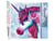 Peinture par Numéro Figured'Art - Licorne rouge et bleu - Kit de Loisir Créatif DIY Numéro d'Art Complet - 40x50cm sans châssis en bois