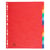 Intercalaires carte lustrée 400g 12 positions - A4 maxi - Couleurs assorties - x 15 - Exacompta