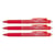 Lot de 3 Stylos roller rétractables Frixion Ball Clicker pointe fine Rouge