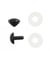 Lot de Nez en Plastique 12 mm pour Chats - Ajoutez une Touche Amusante à Vos Créations Artisanales - Lot de 10 pièces - Trimits Noir