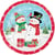 8 Assiettes Bonhommes de Neige