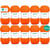 10 pelotes de laine - Orange fluo - 50 - 100% acrylique - 3,5/4,5 mm - Gründl - Lisa Premium