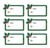 Mes 12 petites etiquettes adhesives houx de noel - Tim&Puce - Vert