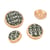 Lot de 3 boutons rond bijou couvert vert normandie