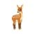 Ecusson thermocollant biche debout à gauche 2,7cm x 5,1cm