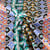 Tissu Satin de Coton digital Tapis d'Orient sur fond Noir