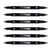 Lot de 6 feutres double pointe 0,8 mm et 0,3 mm - TOMBOW - Noir