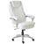 Fauteuil de Bureau Blanc Cassé en Similicuir Siège Inclinable Réglable en Hauteur Rembourrage Epais Pivotant